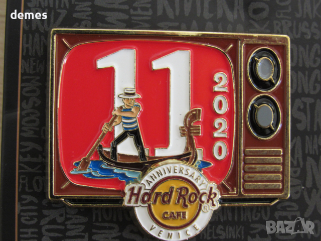 Оригинална метална значка Hard Rock Cafe Венеция, Италия, снимка 3 - Колекции - 36421580