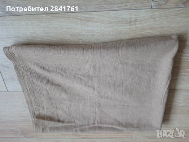 Светлокафяв памучен кенарен плат, снимка 3 - Платове и дамаски - 43141873
