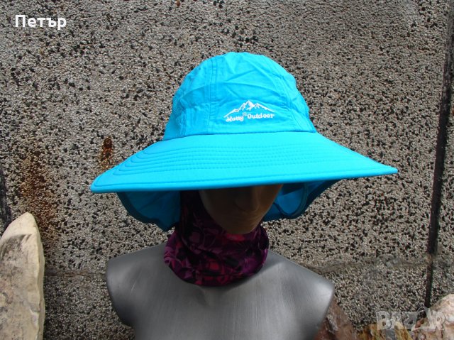 Продавам лятна бързосъхнеща лека шапка с голяма козирка и покривало за врата, снимка 8 - Шапки - 28022893