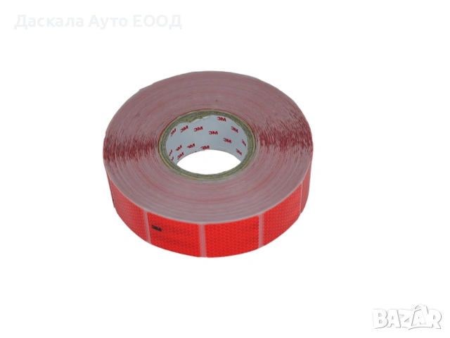 Червена 3М светлоотразителна лента тиксо на квадрати за брезент 45м., снимка 2 - Аксесоари и консумативи - 53563924