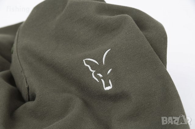 Тениска с яка Fox Collection Green Silver Polo Shirt, снимка 3 - Екипировка - 36708711
