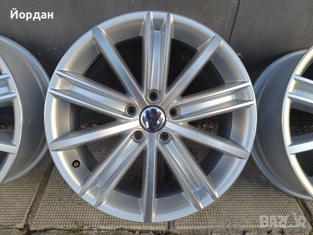  ОРИГИНАЛНИ джанти 18 ' цола 5x112 VW Tiguan / Фолксваген 7J ET43 57,1, снимка 7 - Гуми и джанти - 53113309
