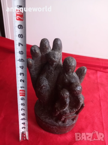 Стара Авторска Бронзова Пластика , Статуетка ,Маркирана, снимка 8 - Антикварни и старинни предмети - 52845386