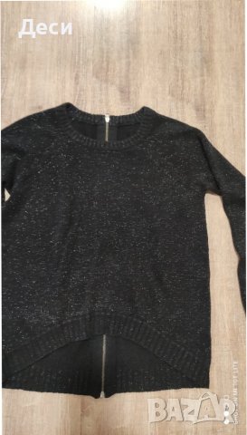 РАЗПРОДАЖБА Черна блузка с цип на гърба , снимка 1 - Блузи с дълъг ръкав и пуловери - 38925408