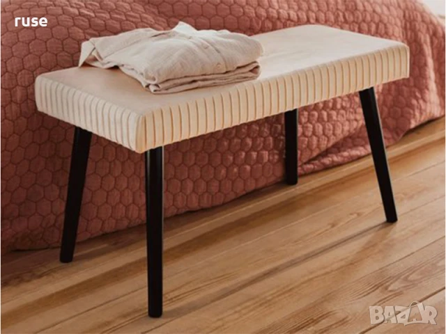 НОВИ! Тапицирана пейка до 110кг спалня, хол, антре, Голяма кадифена, снимка 9 - Други - 50734596