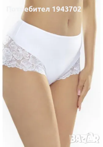 Микрофибърни бикини с висока талия в бял цвят N055, снимка 1