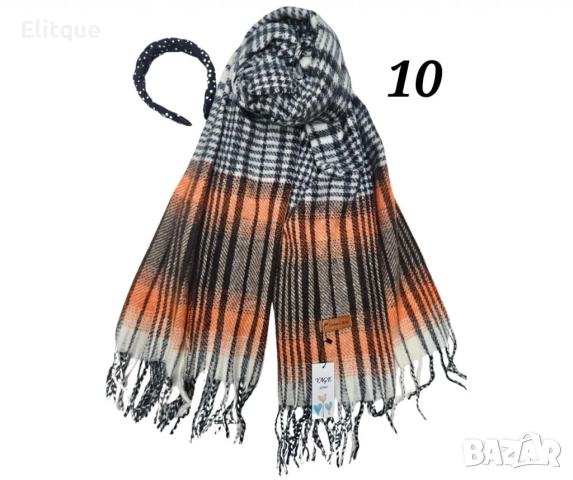 Дамски всекидневен шал с ресни, в абстрактни различни десени, снимка 11 - Шалове - 52843102