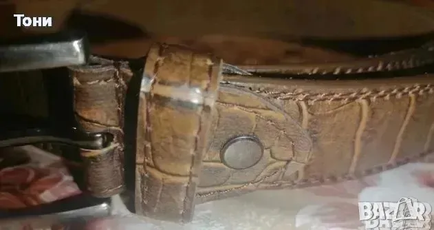 Нов Италиански Мъжки Колан Изцяло Естествена Кожа 120см., снимка 4 - Колани - 48786742