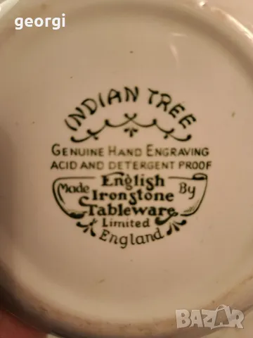английска порцеланова купичка Ironstone Indian tree 25/4, снимка 6 - Сервизи - 50263594