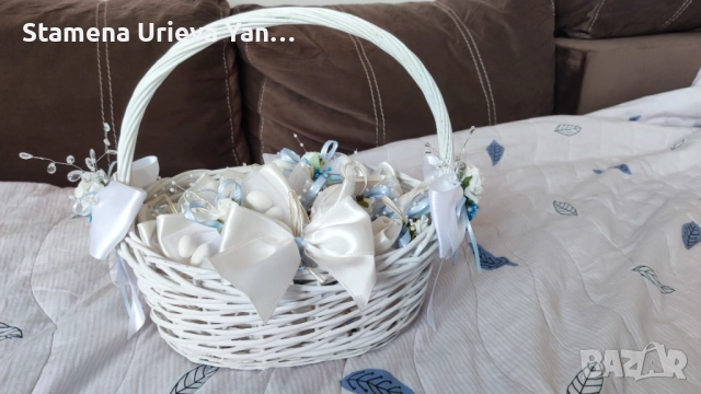 Сватбена кошница, снимка 3 - Сватбени аксесоари - 51789328