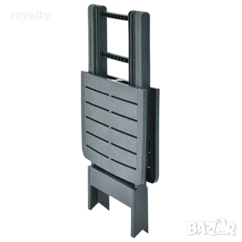 Сгъваема градинска маса, зелена, 79x72x70 см, пластмаса , снимка 3 - Градински мебели, декорация  - 50405549