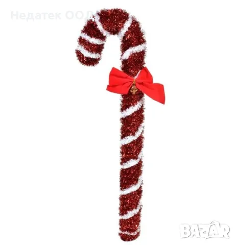 Коледна, декоративна, пръчица, червен, 47см