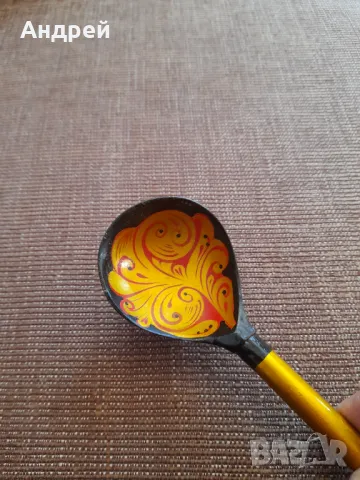 Стара Руска дървена лъжица, снимка 2 - Други ценни предмети - 48012431