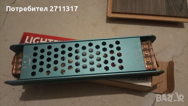LED драйвър метален 200W 24V DC 8.66A 195x48x28mm 180-265V AC IP20 Lightex, снимка 2 - Лед осветление - 47632895