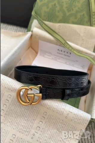 колан от естествена кожа в кутия gucci