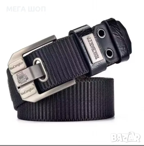 Мъжки колан от плат с метална сплав – дизайнерски, здрав и стилен