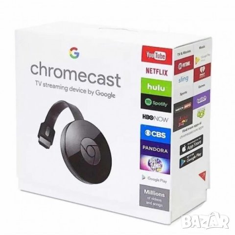 Chromecast / Устройство за безжично свързване на телефон към телевизор, снимка 5 - Друга електроника - 32784592