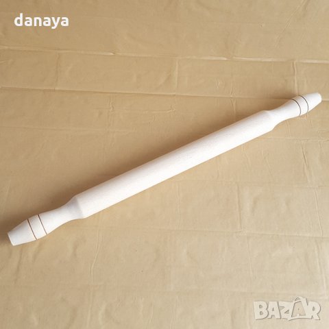 2528 Дървена точилка за разточване на тесто с дръжки, 50см, снимка 3 - Прибори за хранене, готвене и сервиране - 34770347