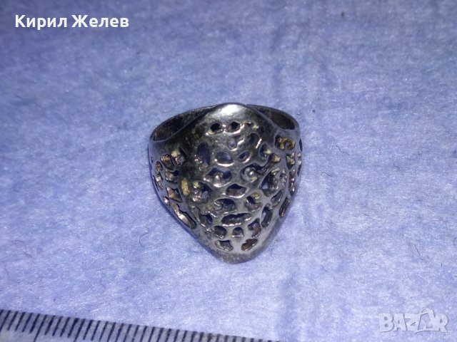ВЕЛИКОЛЕПЕН АЖУРЕН СРЕБЪРЕН АРТ СТИЛ ПРЪСТЕН ОКСИДИРАНО СРЕБРО 925 МАЙСТОРСКА ИЗРАБОТКА 70873, снимка 16 - Пръстени - 40761945