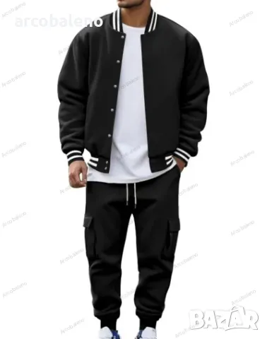 Мъжки свободен комплект от две части, панталон и ежедневно яке от полар, 5цвята , снимка 12 - Спортни дрехи, екипи - 49500961