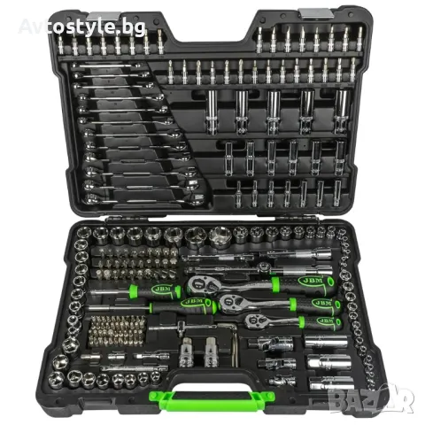 Комплект инструменти 216 части (тип гедоре) 1/4+3/8+1/2; JBM, снимка 1