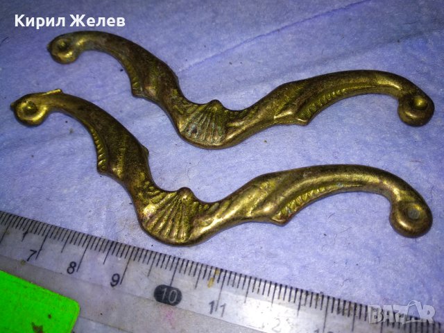 ДВА СТАРИ СТИЛНО ОРНАМЕНТИРАНИ ДЕКОРАТИВНИ РЕТРО БРОНЗОВИ БРОНЗОВИ ЕЛЕМЕНТА 40529, снимка 6 - Декорация за дома - 43651016