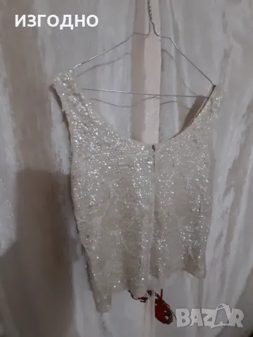 ТОП С МАНИСТА И ПЕРЛИ**КОМЕНТАР, снимка 2 - Корсети, бюстиета, топове - 49167749