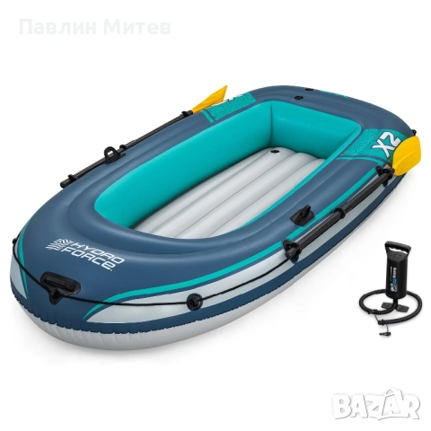 Нова надуваема лодка  Bestway®  Hydro Force® raft -set Trek™ X2 232 x 118 x 37 cm