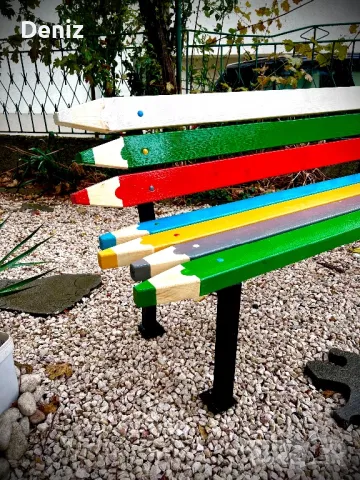 Градинска пейка тип моливи, снимка 4 - Градински мебели, декорация  - 48005305