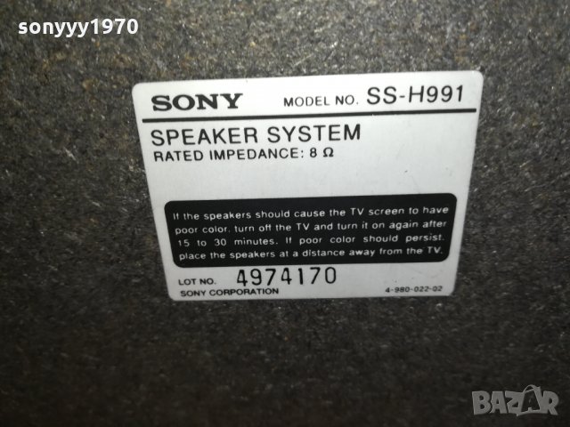 SONY SS-H991 SPEAKER SYSTEM-GERMANY 1501222013, снимка 12 - Тонколони - 35448006