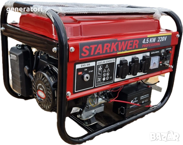 4,5 KW - ГЕНЕРАТОР за ток STARKWER  PROFESSIONAL  Генератори за ток 4,5КВ, снимка 2 - Генератори - 51967115