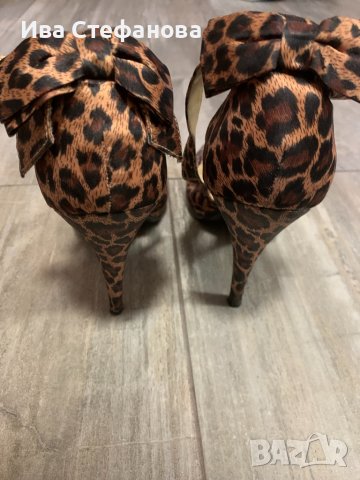 Уникални нови секси леопардови официални сандали на висок ток 40.5 номер , снимка 11 - Сандали - 36969249