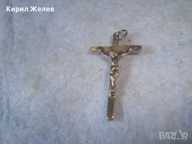 СРЕБРИСТО КАТОЛИЧЕСКО РАЗПЯТИЕ КРЪСТЧЕ - ИТАЛИЯ от НЕРЪЖДАЕМА СТОМАНА 29486