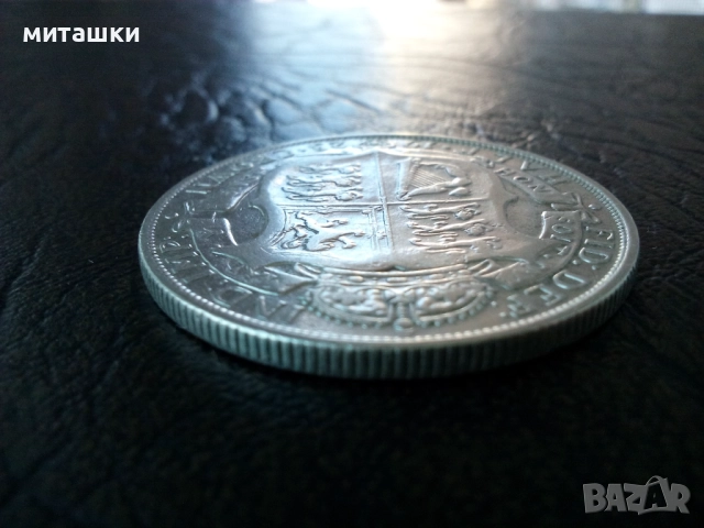 1/2 кoрона 1923 година Англия сребро, снимка 3 - Нумизматика и бонистика - 52788828