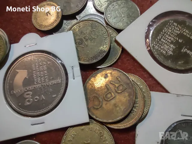 Лот от над 50бр токени-жетони, снимка 2 - Нумизматика и бонистика - 49966215