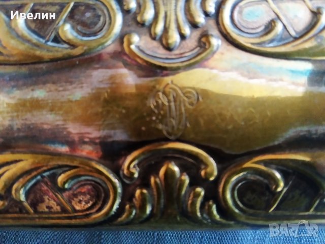 стара посребрена месингова четка арт деко., снимка 2 - Антикварни и старинни предмети - 28993634