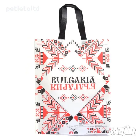 Сувенирна пазарска чанта с текстилни дръжки за многократна употреба - декорирана с български шевици, снимка 3 - Друго търговско оборудване - 49234105
