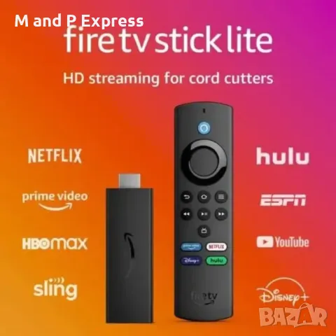 138 Смарт стик за телевизор - Fire TV Stick, Android, Alexa, 4K, Netlix, Sporify, снимка 1 - Друга електроника - 49550429