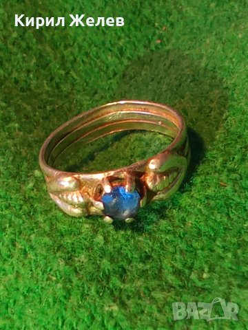 СТАР СКЪПОЦЕНЕН АР НУВО СРЕБЪРЕН САПФИРЕН ПРЪСТЕН ВИСОКА ПРОБА СРЕБРО МАЙСТОРСКА ИЗРАБОТКА 29554, снимка 18 - Антикварни и старинни предмети - 43226807