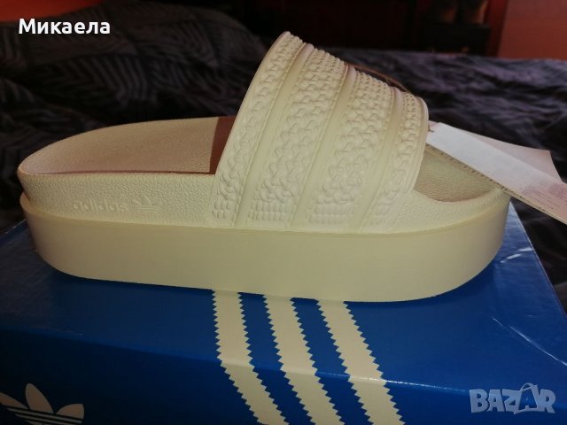 Adidas Adilette Bonegs W, чехли на платформа, снимка 3 - Чехли - 37495888
