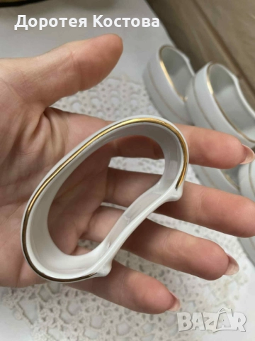 Големи порцеланови пръстени от Полша, снимка 6 - Антикварни и старинни предмети - 52459081