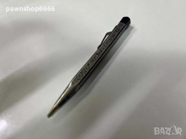 Старинен механичен молив – сребърен корпус (проба 900), снимка 4 - Антикварни и старинни предмети - 52691359