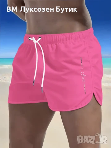 🌊 МЪЖКИ ПЛУВНИ ШОРТИ CALVIN – ЛЯТНА СВОБОДА И СТИЛ, снимка 3 - Бански - 51028239