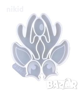 елен части очи нос уши рога шапка силиконов молд форма фондан шоколад смола декор украса торта, снимка 4 - Форми - 43690324