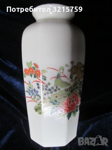 Стара Японска порцеланова ваза с позлата-KYOEI JAPAN, снимка 8 - Вази - 38748279