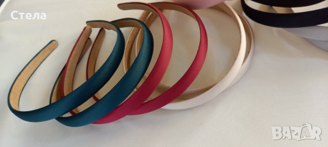 Диадеми за коса, аксесоари за глава, декорация, сатен, плат, метал, снимка 2 - Аксесоари за коса - 33394311