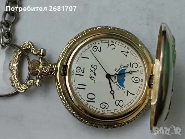 стар джобен часовник позлатен , снимка 3 - Джобни - 48465395