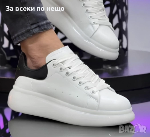 Alexander McQueen Мъжки Маратонки С Кутия👟Мъжки Спортни Обувки Александър Макуин Цвят Бял Код S89
