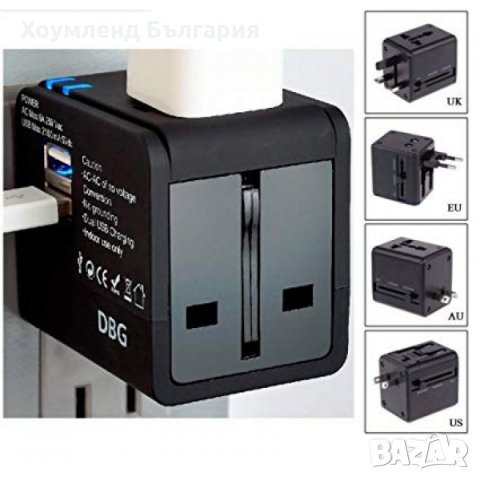 Универсален адаптер за контакт с USB и всички международни стандарти, снимка 6 - Друга електроника - 26767729