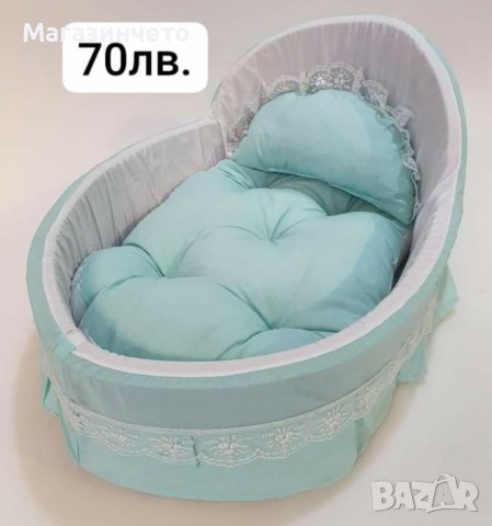 Размери в см.: 70/40см.
Бебешко легло с възглавничка 
и дюшек. Цена: 70лв., снимка 3 - Други - 43658411